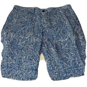 Tommy Hilfiger Men's Shorts Custom Fit Blue Paisley Print Size 33